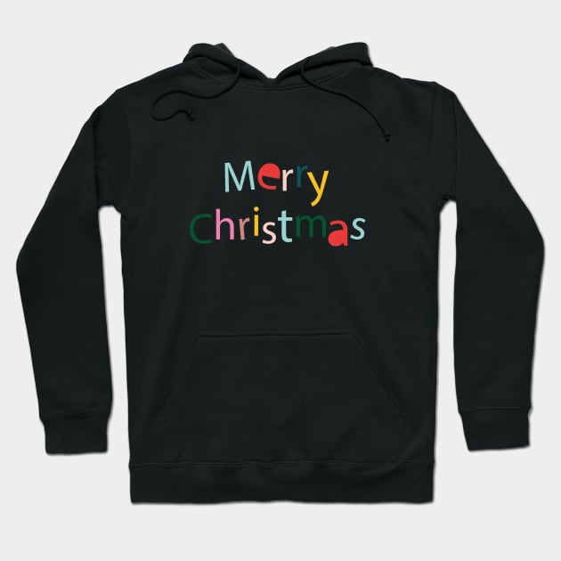 Colorful Merry Christmas Hoodie by sugarcloudlb-studio